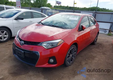 2014 Toyota Corolla S Plus z USA, uszkodzony, nr VIN 5YFBURHE0EP018903